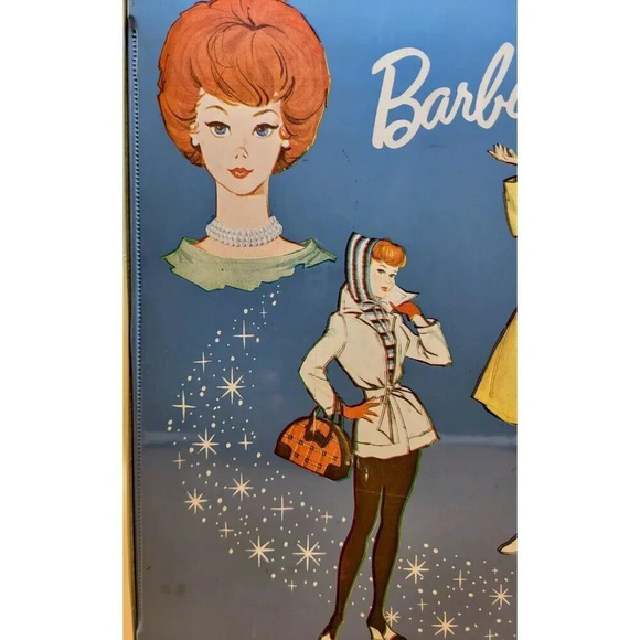 VINTAGE BARBIE DOLL CARRY CASE ~ PONYTAIL - BUBBLECUT ~ 1963 MATTEL INC - Picture 4 of 14